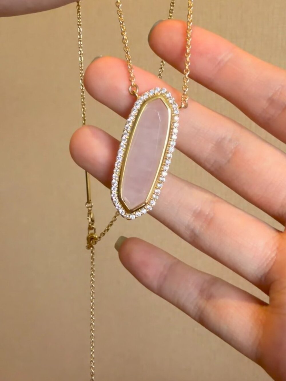 Alicia Bonnie Rose Quartz Pendant Necklace - Picture 2 of 3
